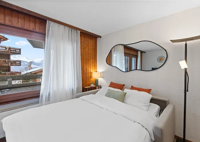 Cosy Avec Piscine Intérieure - Vue Montagne Apartamento Nendaz